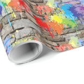 Graffiti Street Art Paint op wandpapier Cadeaupapier (Rol Hoek)