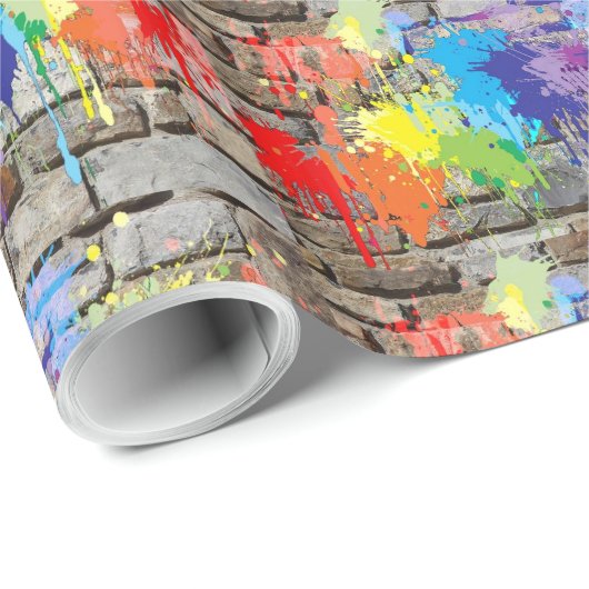 Graffiti Street Art Paint op wandpapier Cadeaupapier (Rol Hoek)