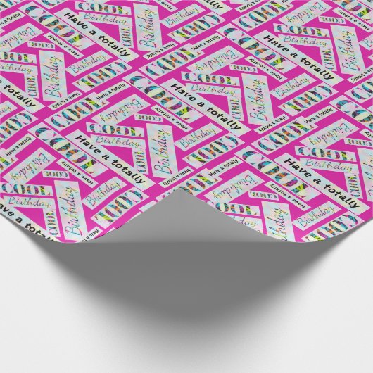 Graffiti Street Art Pattern Helemaal Cool Verjaard Cadeaupapier (Hoek)