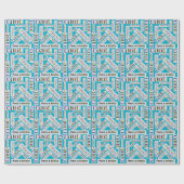 Graffiti Street Art Pattern Helemaal Cool Verjaard Cadeaupapier (Vlak)