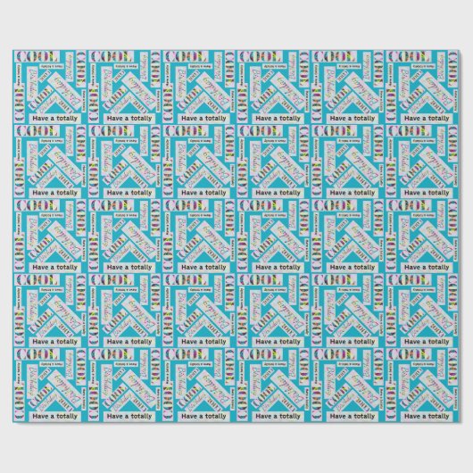 Graffiti Street Art Pattern Helemaal Cool Verjaard Cadeaupapier (Vlak)