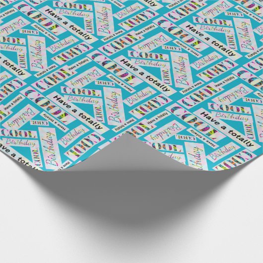 Graffiti Street Art Pattern Helemaal Cool Verjaard Cadeaupapier (Hoek)