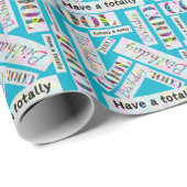 Graffiti Street Art Pattern Helemaal Cool Verjaard Cadeaupapier (Rol Hoek)