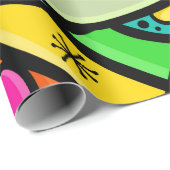 Graffiti Street Art Rainbow Weather Funky Cartoon Cadeaupapier (Rol Hoek)