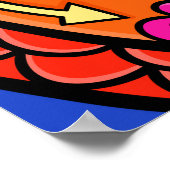 Graffiti Street Art Rainbow Weather Funky Cartoon Poster (Hoek)