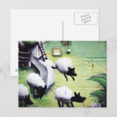 Graffiti / Street Art Sheep Jumping Briefkaart (Voorkant / Achterkant)