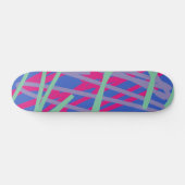 Graffiti Street Art Urban Lines Blue Pink Paars Persoonlijk Skateboard (Horizontaal)