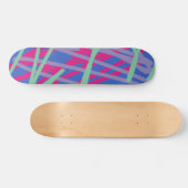 Graffiti Street Art Urban Lines Blue Pink Paars Persoonlijk Skateboard (Horizontaal)