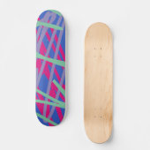Graffiti Street Art Urban Lines Blue Pink Paars Persoonlijk Skateboard (Voorkant)