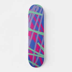 Graffiti Street Art Urban Lines Blue Pink Paars Persoonlijk Skateboard