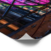 Graffiti Street Art Verlaten bouwtrap Poster (Hoek)