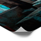 Graffiti Street Art Verlaten Poster van het Gebouw (Hoek)