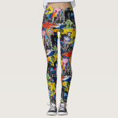 Graffiti Street Art Yoga Pants Leggings (Voorkant)
