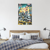 Graffiti Street Pattern Canvas Afdruk (Insitu (Slaapkamer))