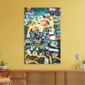 Graffiti Street Pattern Canvas Afdruk (Insitu (Woonkamer))