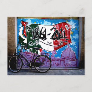 Graffiti Street scene in Florence Briefkaart