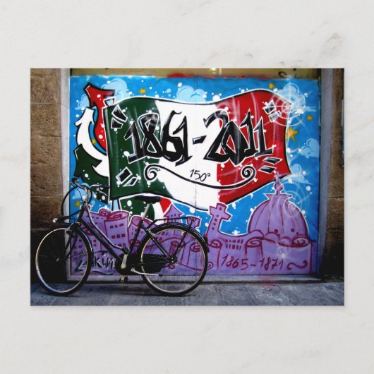 Graffiti Street scene in Florence Briefkaart (Voorkant)