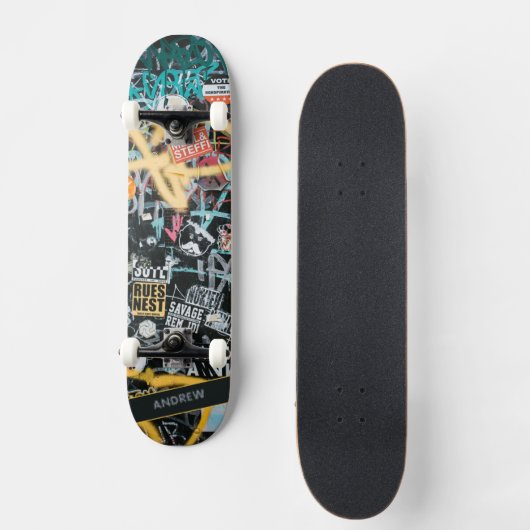 Graffiti Street Skateboard met naam (Voorkant)