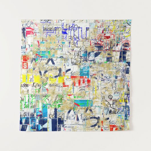 Graffiti street wall. Grunge wallart,street,backgr Wandkleed (Voorkant)