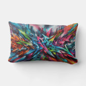 Graffiti Streetart auf Ziegelwand mit Skyline  Kussen (Achterkant)