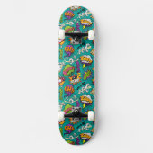 Graffiti strip met heldere elementen Skateboard (Voorkant)