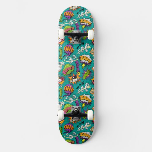 Graffiti strip met heldere elementen Skateboard (Voorkant)