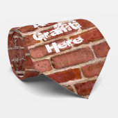 Graffiti-Stropdas met Brick Wall op maat Stropdas (Opgerold)