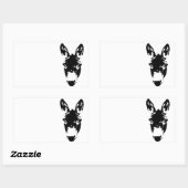 Graffiti Style Donkey of Mule Street Art Tekening Rechthoekige Sticker (Vel)