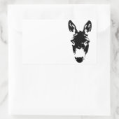 Graffiti Style Donkey of Mule Street Art Tekening Rechthoekige Sticker (Tas)