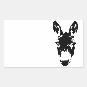Graffiti Style Donkey of Mule Street Art Tekening Rechthoekige Sticker