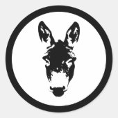 Graffiti Style Donkey of Mule Street Art Tekening Ronde Sticker (Voorkant)