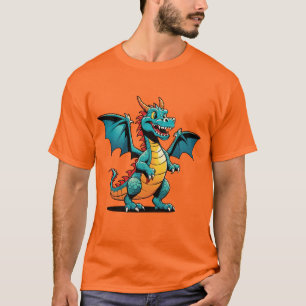 Graffiti-Style Draak T-Pose – Geestige Cartoonacht T-shirt