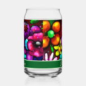 Graffiti Style Flowers & Ladybug Personalized Blikvorm Glas (Rechts)