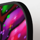 Graffiti Style Flowers & Ladybug Personalized Pickleball Paddle (Links Detail)