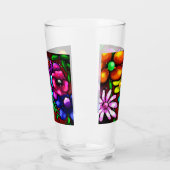 Graffiti Style Flowers & Ladybug Roze Paarse Rood Glas (Links)