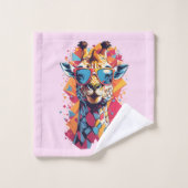 Graffiti Style Giraffe Portrait-58567 Bad Handdoek (Wasdoekje)