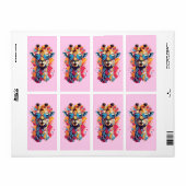 Graffiti Style Giraffe Portrait-58567 Etiket (Full Sheet)