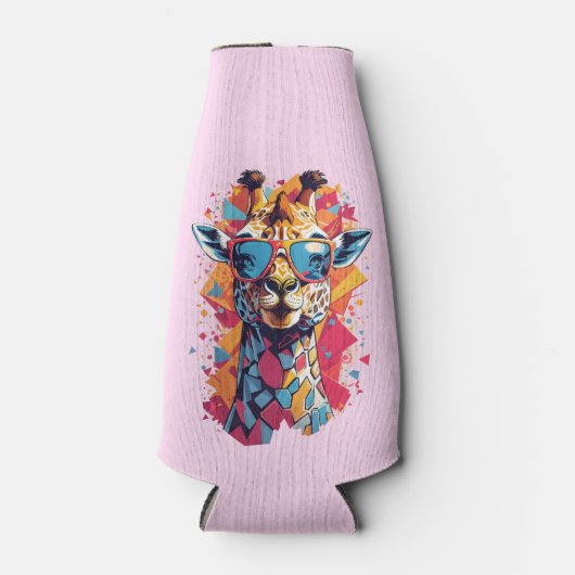 Graffiti Style Giraffe Portrait-58567 Flesjeskoeler (Voorkant)