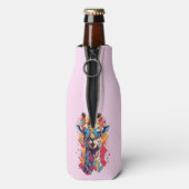 Graffiti Style Giraffe Portrait-58567 Flesjeskoeler (Fles Achterkant)