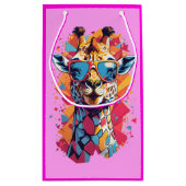 Graffiti Style Giraffe Portrait-58567 Klein Cadeauzakje (Achterkant)