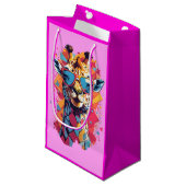 Graffiti Style Giraffe Portrait-58567 Klein Cadeauzakje (Voorkant Gekanteld)