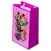 Graffiti Style Giraffe Portrait-58567 Klein Cadeauzakje (Achterkant Gekanteld)