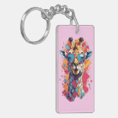 Graffiti Style Giraffe Portrait-58567 Sleutelhanger (Voorkant Links)