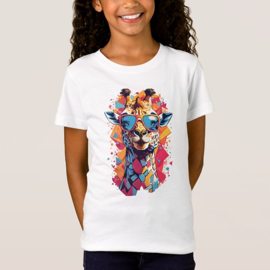 Graffiti Style Giraffe Portrait-58567 T-shirt (Voorkant)