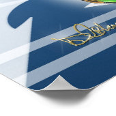 Graffiti Style Green Octopus Poster (Hoek)