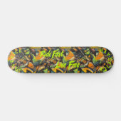 Graffiti Style & Neon Green 'Ride Fast Live Free' Persoonlijk Skateboard (Horizontaal)