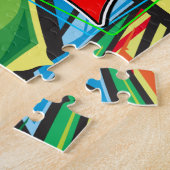 Graffiti Style Organ Donation Awareness Jigzaag Pu Legpuzzel (Zijkant)