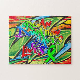Graffiti Style Organ Donation Awareness Jigzaag Pu Legpuzzel