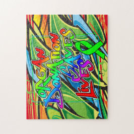 Graffiti Style Organ Donation Awareness Jigzaag Pu Legpuzzel