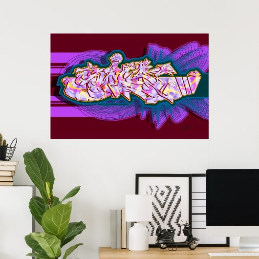 Graffiti-Style SICK Poster (Thuiskantoor)